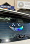 Color Changing Smiley Face Sticker Sticker with Hologram for Car Glass (1 Piece) - 3