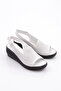 Women's Sandals with Back Tie Holes White 211535106 - 2