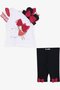 Baby Girl Tights Set with Printed Bandana 6 Months-2 Years, White