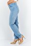 Women Skinny Fit Washed Denim Jeans, Blue - 2