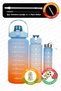 Eldorado Set of 3 Bpa Free Motivational Water Bottle Blue Water Bottle, Water Bottle, Water Bottle