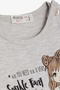 Girl's Long Sleeve T-Shirt Printed 1-4 Years, Beige Melange - 3
