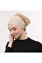 Front Stitched Back Tied Knob Lace Frilly Hijab Inner Cap - 2