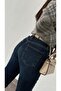 Lycra Dark Blue Mom Jean - 2