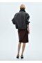 Leather look pencil skirt - 4