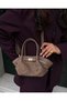 Mini nubuck bag with belt detail mink - 4