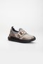 Stoned Thick Sole Stretch Platinum Women's Loafer Casual Shoes - 7