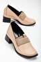 Ready-Made Flat Sole Laceless Nude Women's Casual Shoes - 2