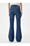 High Waist Stretch Cotton Spanish Leg Flare Jeans - Slim Fit - 4
