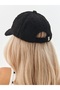 Black Women's Winter Merino Curly Plush Hat - 7