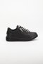 Black Women's Sneakers with Stone Lace Detail - 3