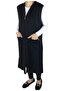 Women's Steel Knitted Front and Pockets Zippered Long Winter Vest - 2