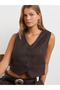 60560 Model Short Special Sewn Brown Vest - 5