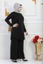 New Season Trousers Tunic Double Set Lycra Cotton Fabric Flexible Comfort Model Stylish Hijab Set - 5