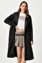 Women's Light Seasonal Black Trench Coat - 5