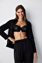 Carrie Dark Black Shirt Pants Pajamas Set