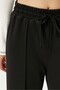 Women's Moment Laced Lycra Black Palazzo Trousers with Elastic Waist - 5