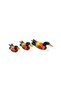 Wooden Triple Duck Set - Ethnic Natural Patterned Handmade, Home Office Accessory Set of 3 - 3
