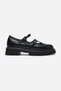 Samuel Black Genuine Leather Buckle Detail Thick Sole Women's Shoes - 3