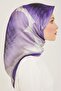 Purple Floral Pattern Tivil Silk Scarf 9100 - 08 - 2
