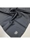 Dark Grey Solid Color Tivil Silk Scarf 25653 - 2
