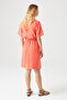 Dress with Shirt Collar and Tunnel Waist - 4