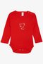Baby Girl Snap-On Bodysuit with Ladybug Print and Flowers, 9 Months-3 Years, Pomegranate Flower
