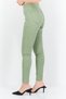 Women Skinny Fit Ripped Straight Pants, Sage Green - 2