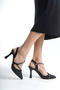 Black Women's 9 cm Evening Shoes and Bag - 6