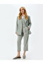 High Waist Fabric Trousers Mom Fit with Pockets - 2