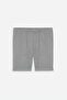 Men's Gray Slim Fit Slim Fit Waist-Tied Seersucker Patterned Side Pocket Shorts - 6