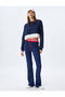 Spanish Leg Elastic Waist Stripe Detailed Sweatpants