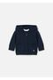 Baby Boy Zippered Knitwear Cardigan Navy Blue 2309