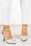 Martina Silver Satin Stone Evening Dress Shoes 9 Cm. - 3