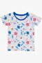 9 Months-3 Years Baby Girl Pajamas Set - Colorful Shark Pattern, Light Gray Melange - 3