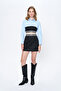 Crop Shirt with Athlete Detail Inside Blue - 3