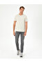 Taş Slim Fit 100% Cotton Crew Neck Basic T-Shirt 50306359-Vr049 - 4