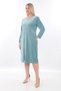 Jewelled Collarless Velvet Winter Dress with Collar and Sleeves - 3