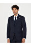 Navy Blue Slim Fit Striped Wool Suit 50279322-Vr033 - 4