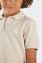 Boy's Knitwear Collared Beige Pique T-Shirt - 2