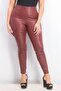 Women Regular Fit Faux Leather Leggings, Port