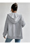 Unisex 2Ip Knitted Fabric Gray Heart Printed Cardigan - 2