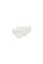 Women 2 Pieces Plain Pull On Panty, White - 2