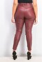 Women Regular Fit Faux Leather Leggings, Port - 3