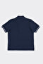 Unisex Children's Short Sleeve Navy Blue Polo Neck T-Shirt - 3