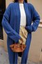 Indigo Shawl Collar Long Cardigan - 3