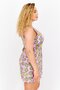 Women V-Neck Sleeveless Mini Dress, Multicolor - 2