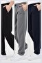 Black-Anthracite-Navy Men's Straight Leg Relaxed Fit 3-Piece Sweatpants Pack