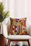 2-piece Ethnic Suede Throw Pillow Cover - Double Sided Printed and Rug Patterned - 3