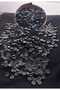 Black Color Patterned 1.2 cm Diameter Polyester Button 20 Pieces.